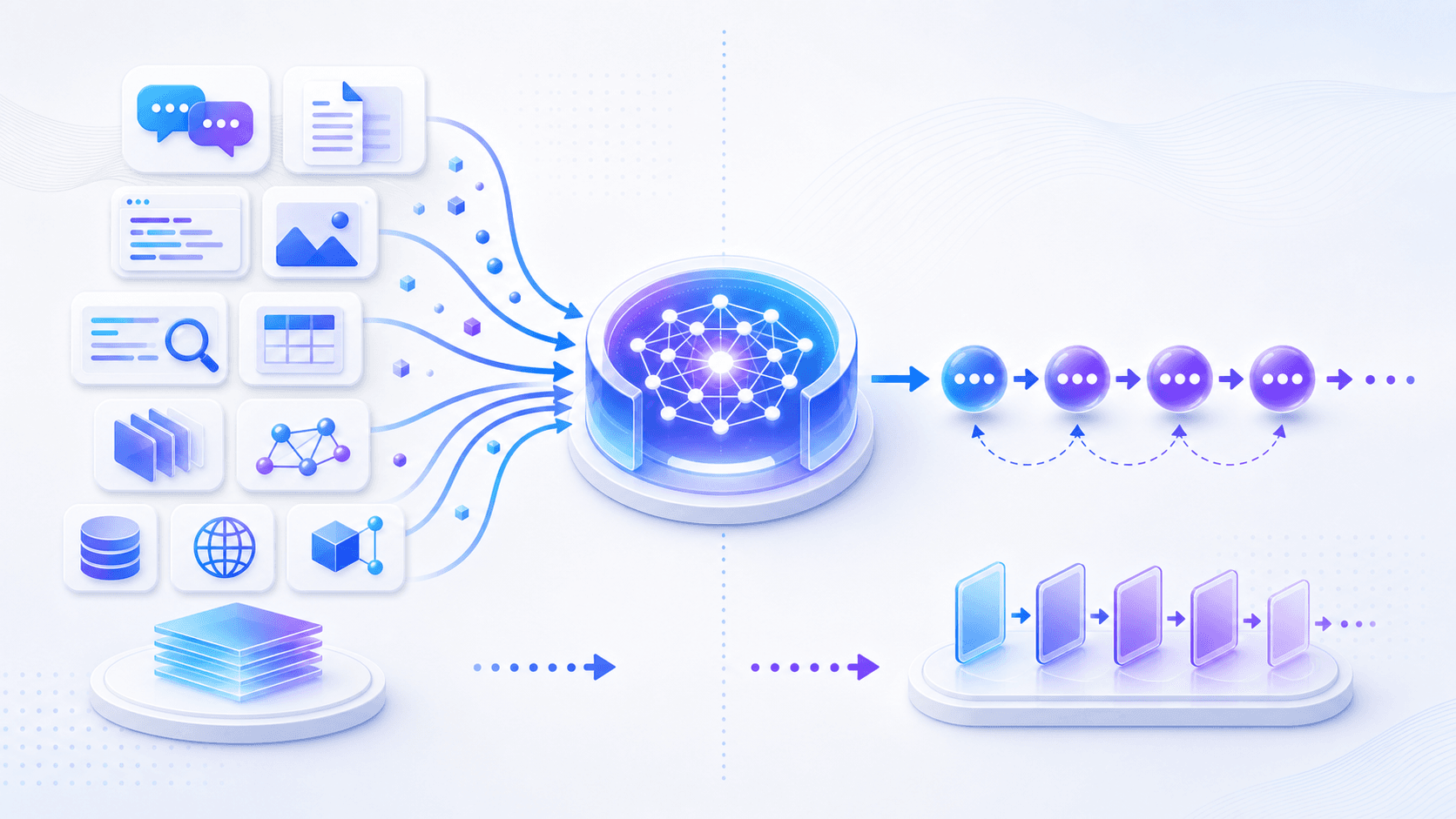 Prefill processes the input context in parallel, while decode generates output tokens sequentially
